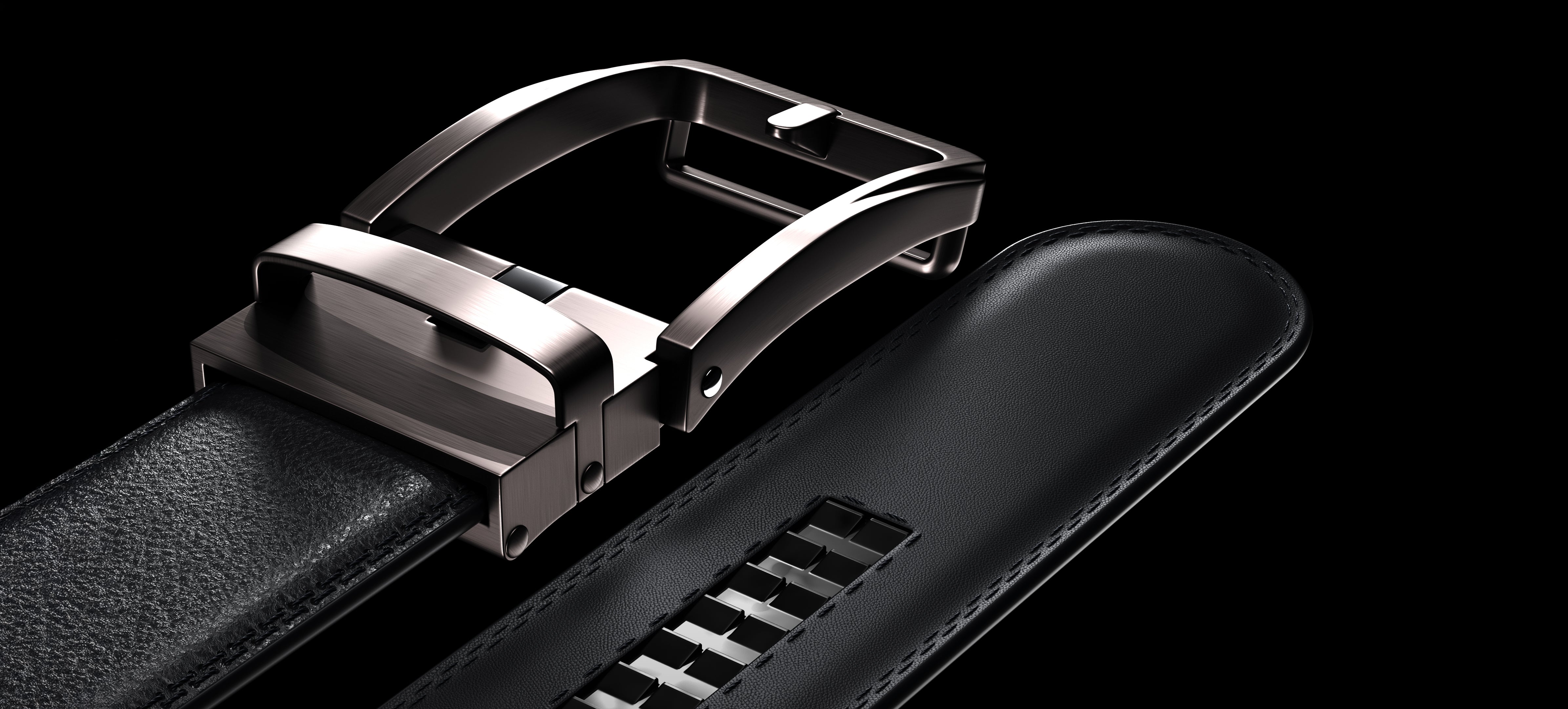 black belt with silver buckle